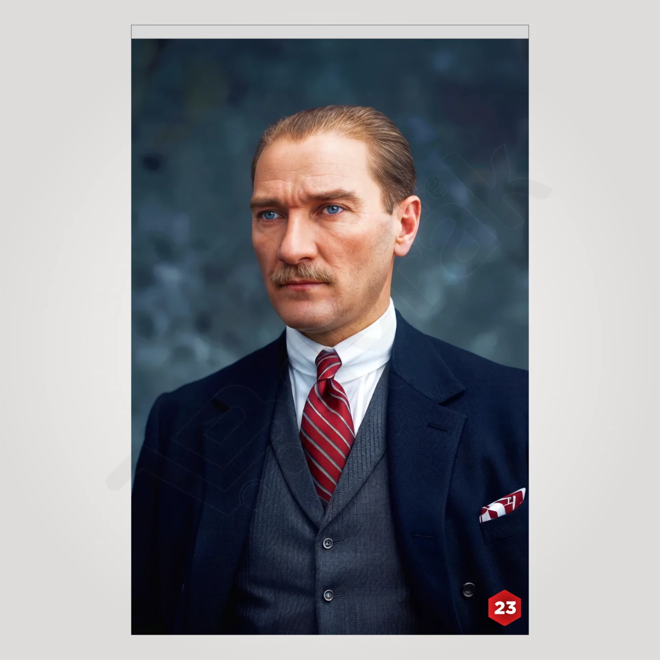 ataturk posteri 23 no satin al 2 bayrağı